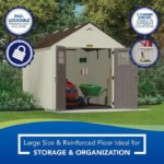 Suncast Tremont 8-ft x 10-ft Resin Outdoor Storage Shed with Skylights and Floor Included - Image 3