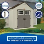 Suncast Tremont 4' x 8' Resin Outdoor Storage Shed - Image 3