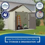 Suncast Tremont 4' x 8' Resin Outdoor Storage Shed - Image 4
