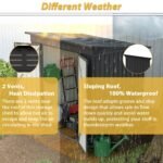 Compact 6×4 Metal Outdoor Storage Shed with Double Hinged Doors, Galvanized Steel Panels & Lockable Design - Image 6