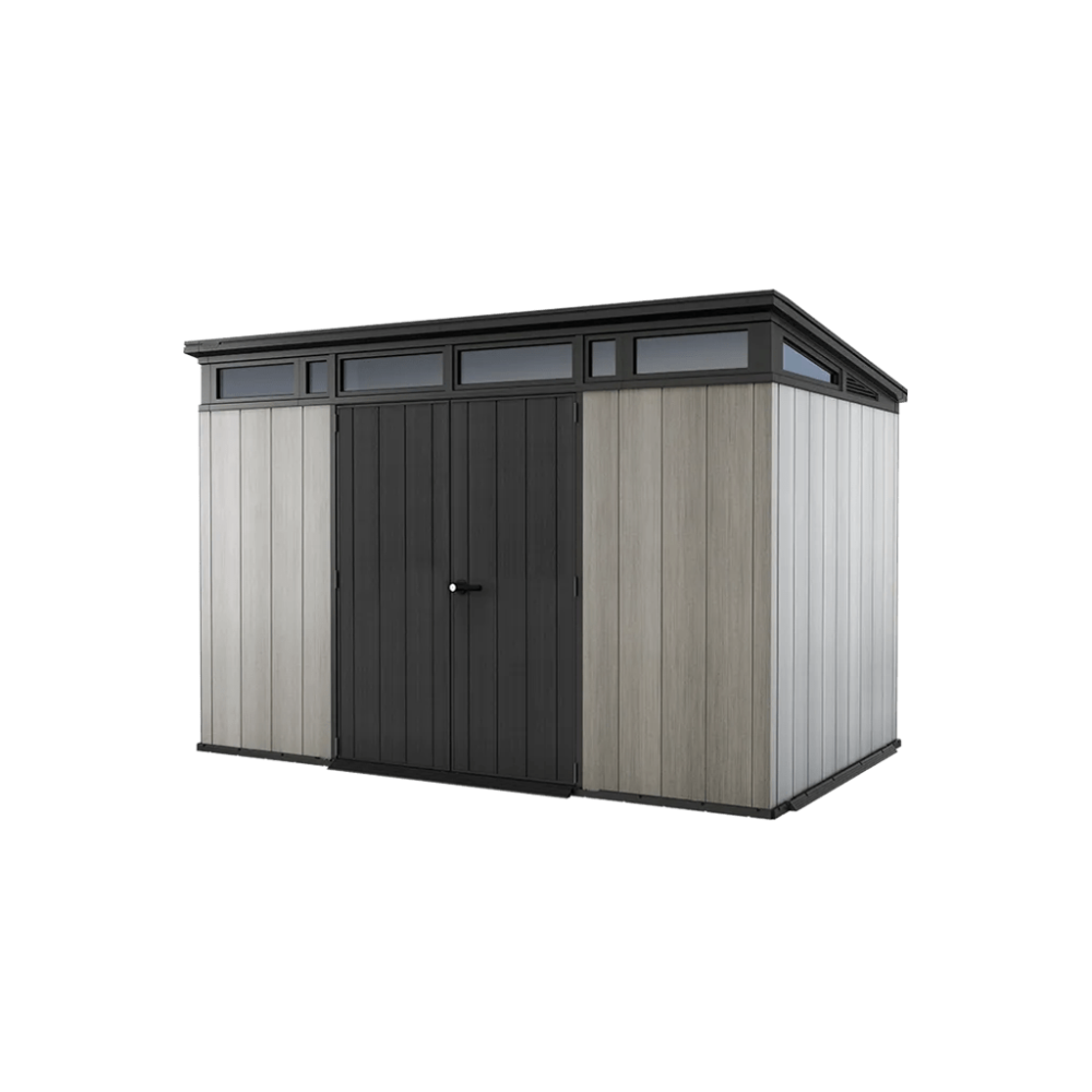 Keter Artisan 11×7 ft Grey Resin Steel-Reinforced Storage Shed