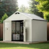 Patiowell_10x8ft_Resin_Storage_Shed-2 Patiowell 10x8 FT Kick-it Plastic Storage Shed with Skylight & Windows